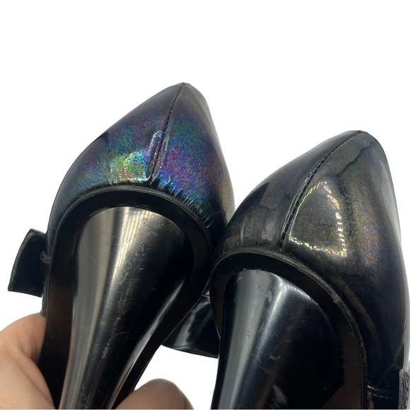 Giuseppe Zanotti Iridescent Stiletto Sandals Women’s Size 36.5 Peep Toe Strap - Picture 10 of 14